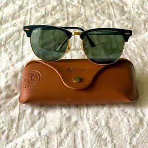 Rayban Clubmaster Classic Low Bridge fit - polarized model RB3106F 55-19 BLACK